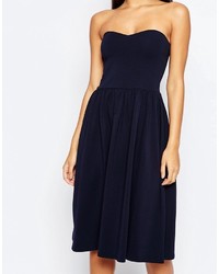 Robe midi bleu marine Asos