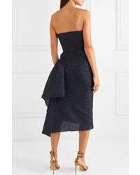 Robe midi bleu marine Roland Mouret