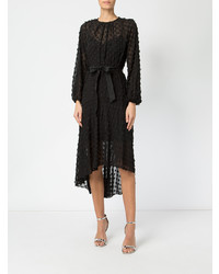 Robe midi brodée noire Zimmermann