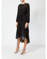 Robe midi brodée noire Zimmermann