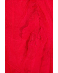 Robe midi brodée rouge Simone Rocha