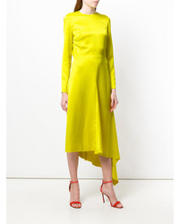 Robe midi chartreuse MSGM