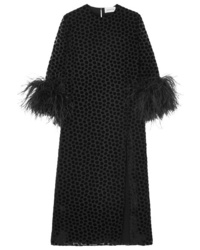 Robe midi de tulle á pois noire