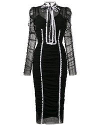 Robe midi de tulle noire Dolce & Gabbana