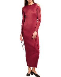 Robe midi découpée rouge Barbara Casasola