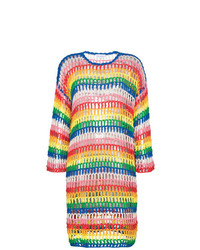 Robe midi en crochet multicolore Mira Mikati