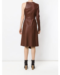 Robe midi en cuir marron Nk