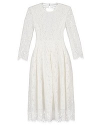 Robe midi en dentelle blanche IVY & OAK