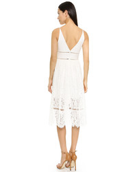 Robe midi en dentelle blanche Cynthia Rowley