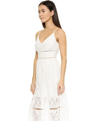 Robe midi en dentelle blanche Cynthia Rowley