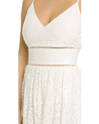 Robe midi en dentelle blanche Cynthia Rowley