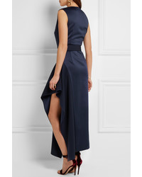 Robe midi en dentelle bleu marine SOLACE London