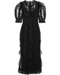 Robe midi en dentelle noire Dolce & Gabbana
