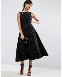 Robe midi en dentelle noire Asos