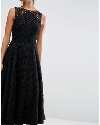 Robe midi en dentelle noire Asos