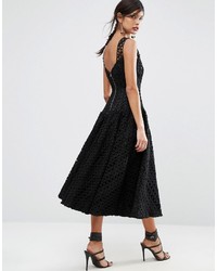 Robe midi en dentelle noire Asos