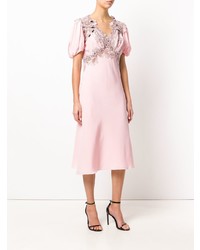 Robe midi en dentelle rose Ermanno Scervino