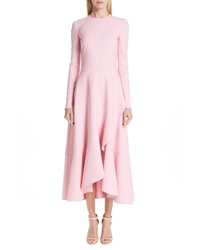 Robe midi en laine rose