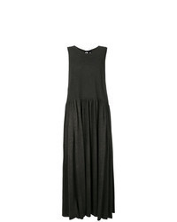 Robe midi en lin gris foncé