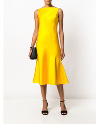 Robe midi en satin jaune Calvin Klein 205W39nyc