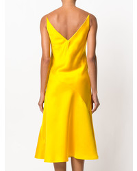 Robe midi en satin jaune Calvin Klein 205W39nyc