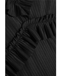 Robe midi en satin noire Givenchy