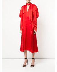 Robe midi en satin rouge Bianca Spender