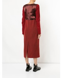 Robe midi en satin rouge Junya Watanabe Comme Des Garçons Vintage