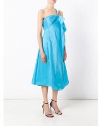 Robe midi en satin turquoise Peter Pilotto