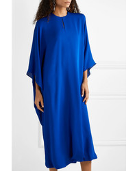 Robe midi en soie bleue Reem Acra