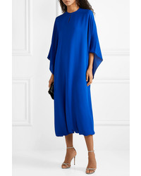 Robe midi en soie bleue Reem Acra