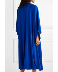 Robe midi en soie bleue Reem Acra