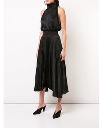 Robe midi en soie noire A.L.C.