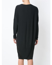 Robe midi en soie noire Uma Raquel Davidowicz