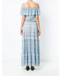 Robe midi en tricot bleu clair Cecilia Prado