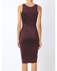 Robe midi en tricot bordeaux Cecilia Prado