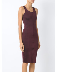 Robe midi en tricot bordeaux Cecilia Prado