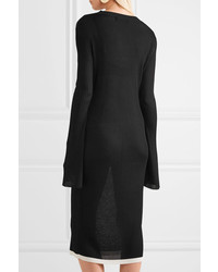 Robe midi en tricot noire Ellery