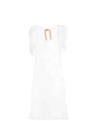 Robe midi en tulle blanche