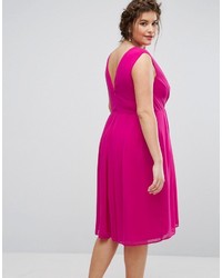 Robe midi fuchsia Asos