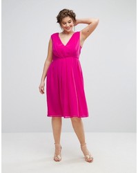 Robe midi fuchsia Asos