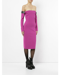 Robe midi fuchsia David Koma