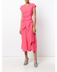 Robe midi fuchsia Sies Marjan