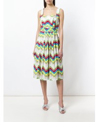 Robe midi géométrique multicolore Ultràchic