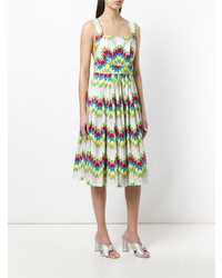 Robe midi géométrique multicolore Ultràchic