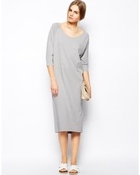 Robe midi grise Selected
