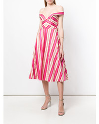 Robe midi imprimée fuchsia Temperley London