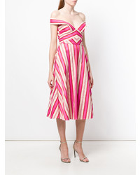 Robe midi imprimée fuchsia Temperley London