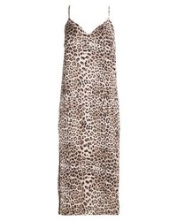 Robe midi imprimée léopard grise NA-KD