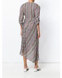 Robe midi imprimée multicolore Preen by Thornton Bregazzi